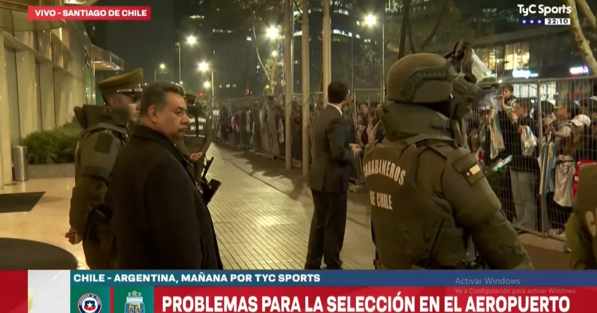 selección argentina problemas aeropuerto chile